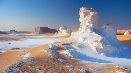 The White Desert in Farafra, Egypt, is located in the Sahara Desert in Africa.