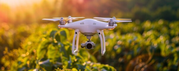 drones in action over vast agricultural fields, highlighting their role in precision farming techniques such as crop monitoring and pesticide application