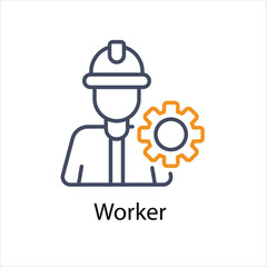 Worker  Icon Symbol vector graphics.