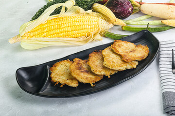 Tasty golden potato hash brown