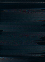Glitch texture. Digital noise. Black overlay colorful pixel signal frequency vhs error fuzzy curve internet blockchain futuristic abstract background. - 779128871