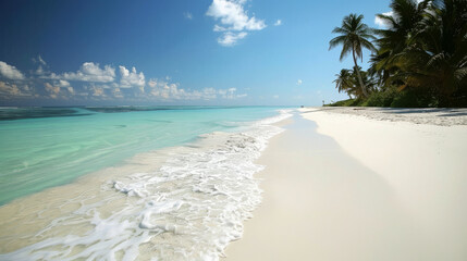 perfect beach created with Generative AI technology