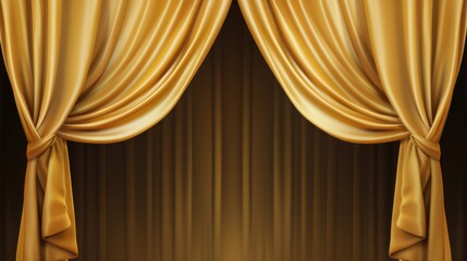 golden curtain with a background