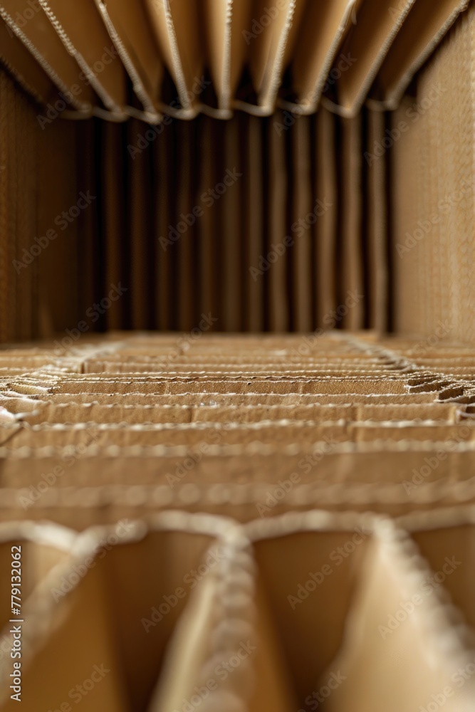 Poster a close up view of a cardboard box. perfect for packaging or shipping concepts