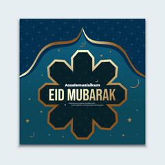 Professional eid mubarak social media post design 