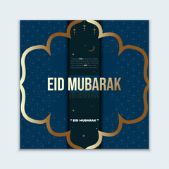 Professional eid mubarak social media post design 