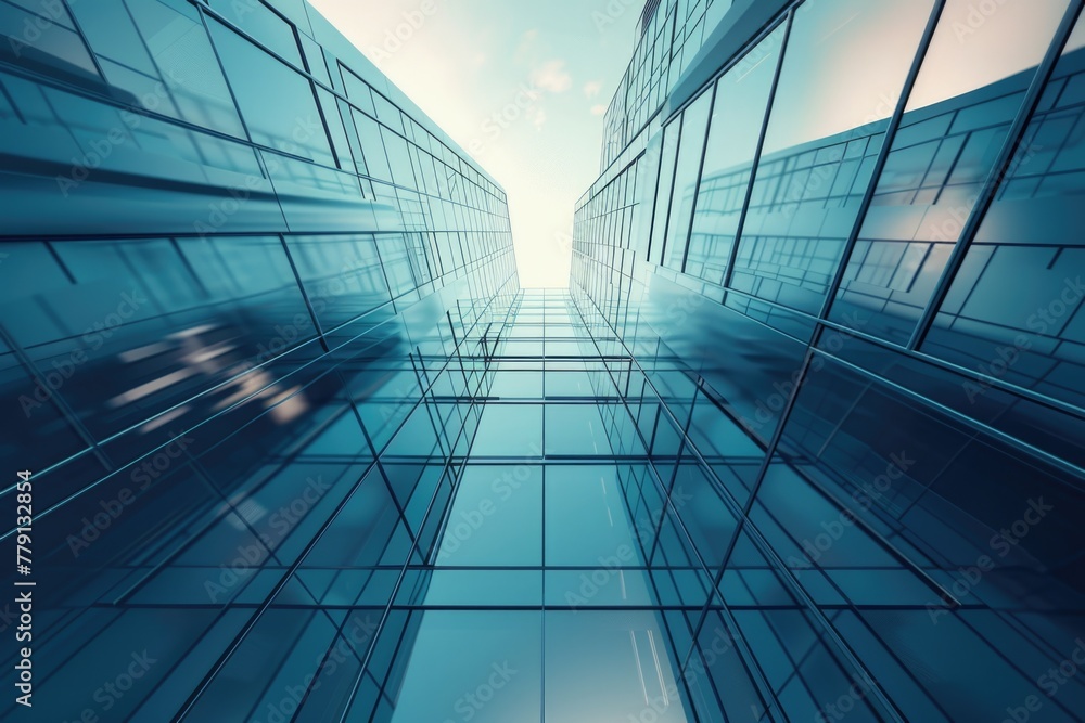 Poster a very tall building with numerous windows. suitable for architectural and urban concepts