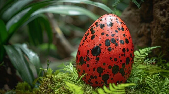 red dinosaur egg.