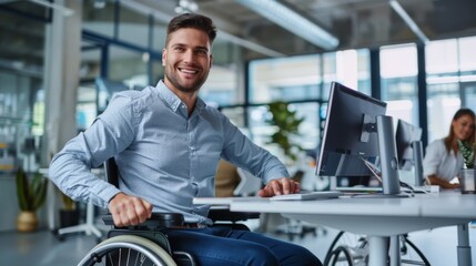 A Confident Professional in Wheelchair