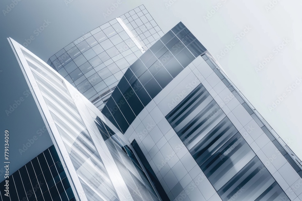 Aufkleber a tall building with a clock on top, suitable for cityscape concepts