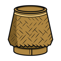 Flavorful Tradition Sticky Rice Box Vector Art