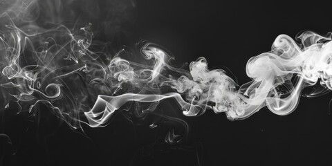 A captivating black and white photo of smoke, perfect for adding a mysterious touch to any project