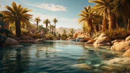 Stunning paradise amidst the barren sands