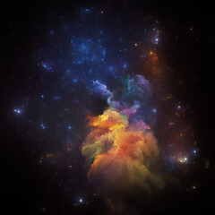 Fototapeta na wymiar The Mist of Nebulous Space