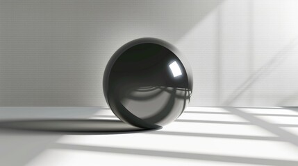 Black egg resting on a white table, suitable for various concepts