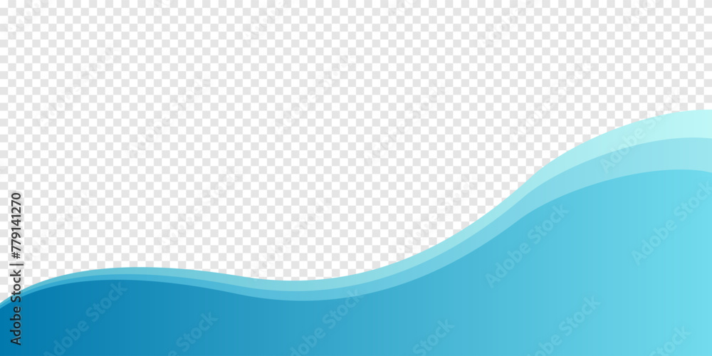 Wall mural wave divider shape separator header and border for website and app. top or bottom frame of divider s