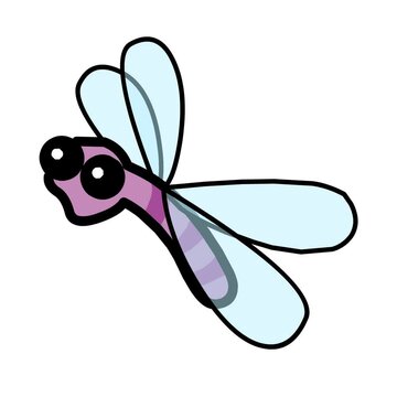 dragonfly flat cartoon vector motion
