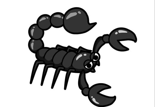 scorpion flat cartoon vector motion