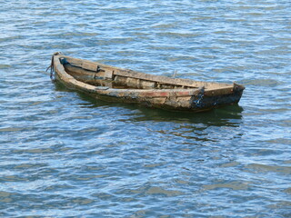 boat sunk in the sea shipwreck destruction