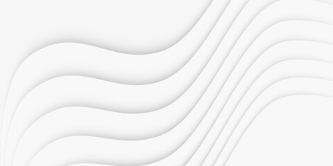 Abstract white and gray color, modern design stripes background with geometric round shape. Vector illustration.