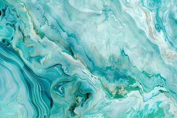 Fototapeta na wymiar An ethereal aqua marble pattern, with flowing veins of turquoise and seafoam green. 32k, full ultra HD, high resolution