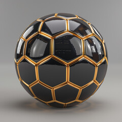 Gold and Black Soccer Ball