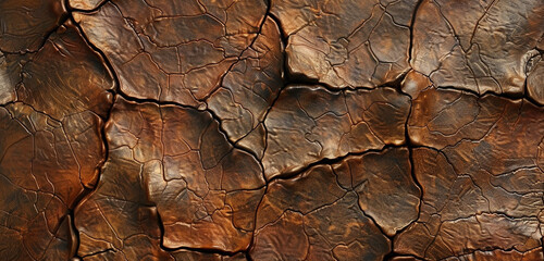 An expanse of fabric texture pattern mimicking the look of cracked leather, with each crack and crease telling a story of adventure. 32k, full ultra HD, high resolution