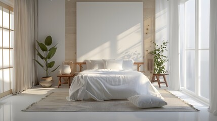 Luminous Bedroom Oasis: Modern Comforts in Transparent Elegance