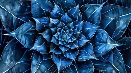 Striking abstract background showcases an intricate pattern resembling an agave cactus, captured in...