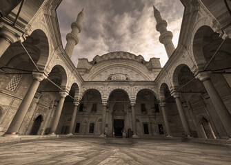 Istanbul Hagia sophia, Ayasofya, Sultanhamet Square huge monumental temple and Nuru osmaniye Mosque