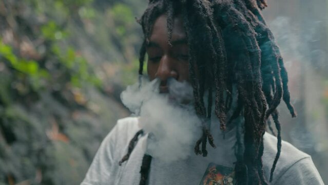 Rasta Man and Cannabis Smoking from a Wisdom Chalice
