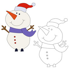 Snowman Clipart for Lovers of Winter Season. This Winter Theme Snowman Vector Suits Christmas Celebration