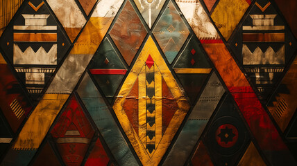 Fototapeta na wymiar Background with African motifs.