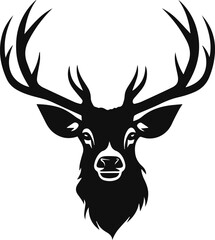 Obraz premium deer head silhouette