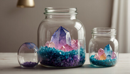 diamond in a Crystal jar 