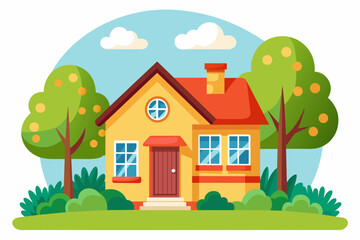 Fototapeta premium cute house vector 