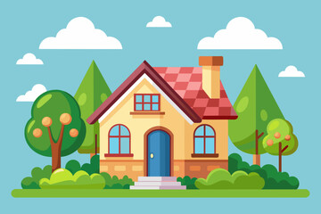 Obraz na płótnie Canvas cute house vector 