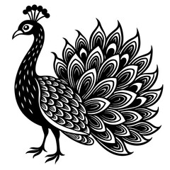 peacock  silhouette vector illustration svg file
