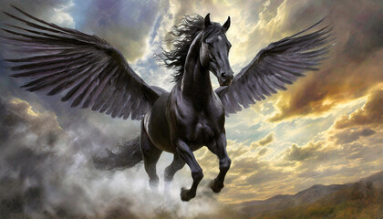 flying horse in the sky