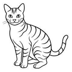 black and white cat vector