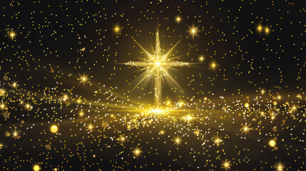 Weihnachtssterne Glitzer abstrakt Vektor in Gold. Isolierter Hintergrund.
Sternenhimmel Symbol f√ºr Jesus Geburt.
F√ºr Hintergr√ºnde, Kalender, Einladungen, Gru√ükarten etc.