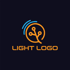 led lights logo design vector