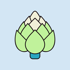 Artichoke isolated vector icon. Vegetable sign - 779169809