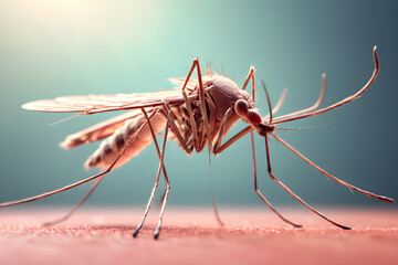 ultra close up insect mosquito - obrazy, fototapety, plakaty