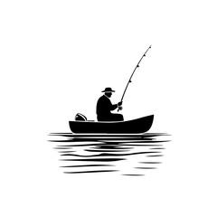 Man fishing in a boat