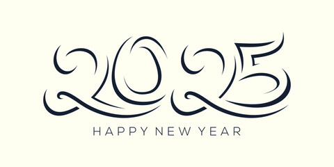 2025 Happy New Year design vector. trendy new year 2025 design template.