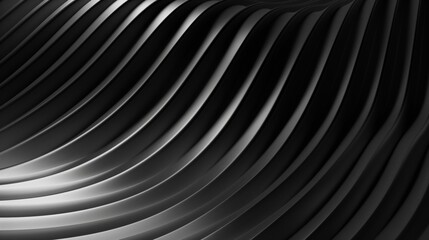 Abstract black and white wavy lines create a dynamic pattern