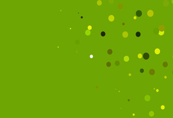 Light Green vector cover with spots.
