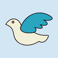 Wedding dove isolated vector icon - 779173401
