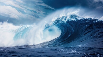 beautiful waves in the ocean, sunny weather